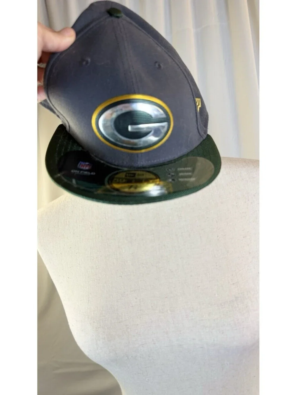 New Era 59FIFTY Green Bay Packers NFL On-Field Fitted Hat 7 7/8 Green Gold NWT